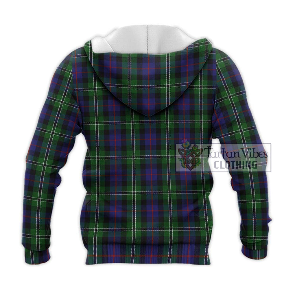 Rose Hunting Tartan Knitted Hoodie with Family Crest DNA In Me Style - Tartanvibesclothing Shop