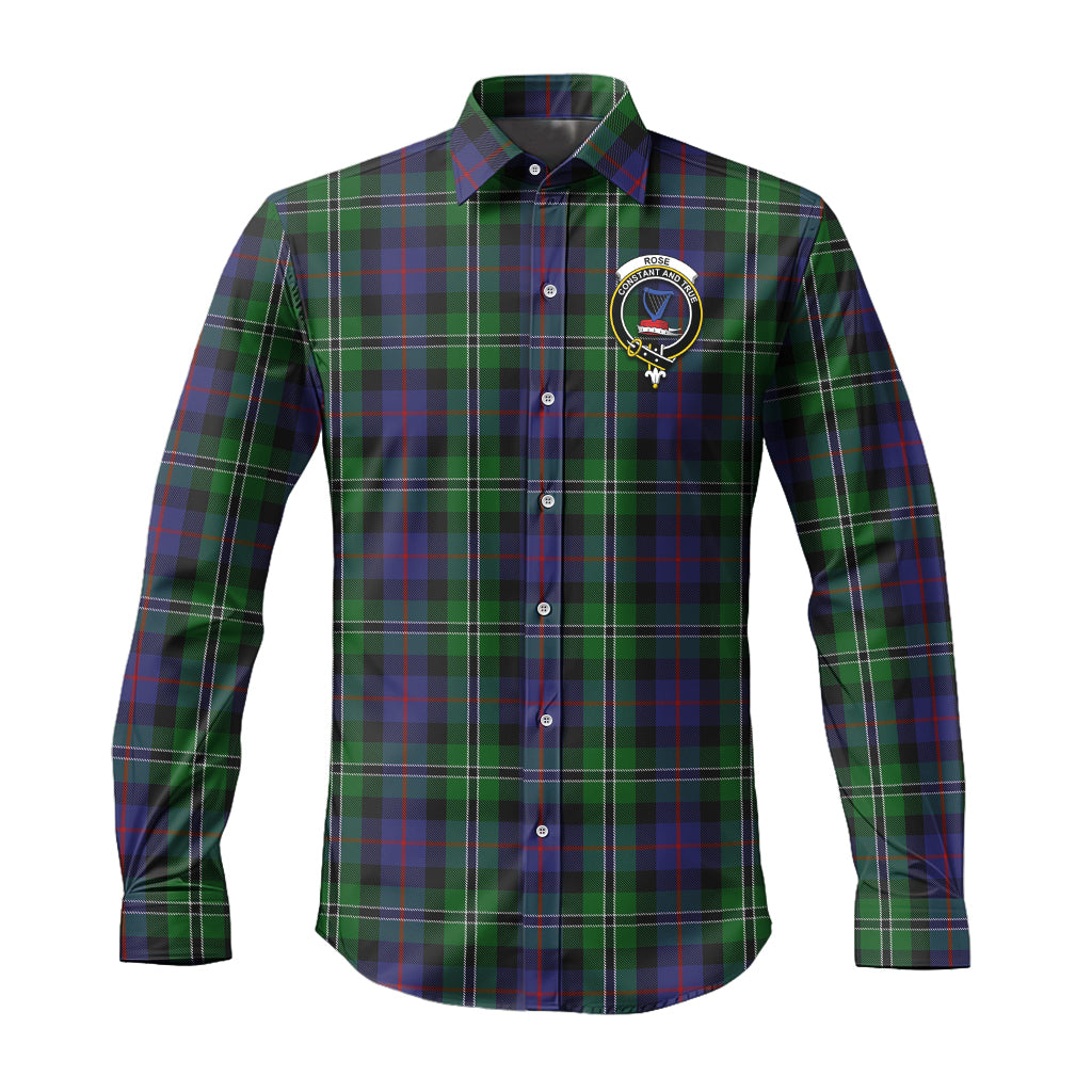 rose-hunting-tartan-long-sleeve-button-up-shirt-with-family-crest