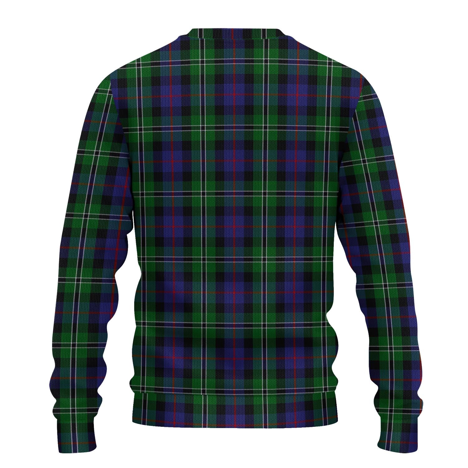 Rose Hunting Tartan Knitted Sweater with Family Crest - Tartanvibesclothing