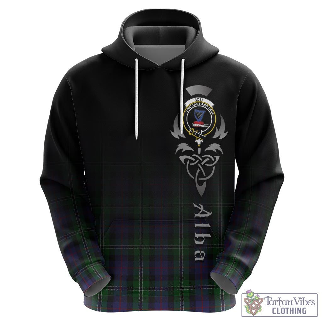 Tartan Vibes Clothing Rose Hunting Tartan Hoodie Featuring Alba Gu Brath Family Crest Celtic Inspired