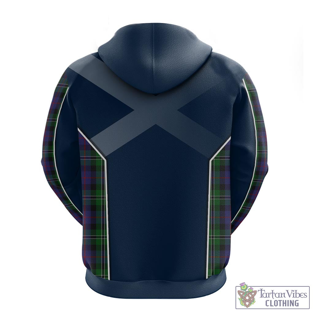 Tartan Vibes Clothing Rose Hunting Tartan Hoodie with Family Crest and Scottish Thistle Vibes Sport Style