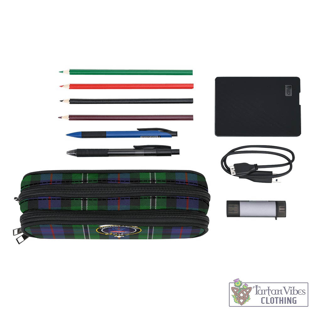 Tartan Vibes Clothing Rose Hunting Tartan Pen and Pencil Case with Family Crest