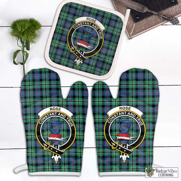 Rose Hunting Ancient Tartan Combo Oven Mitt & Pot-Holder with Family Crest