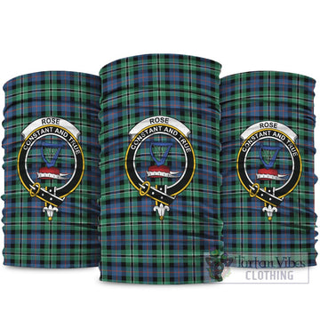 Rose Hunting Ancient Tartan Neck Gaiters, Tartan Bandanas, Tartan Head Band with Family Crest