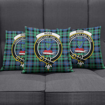 Rose Hunting Ancient Tartan Pillow Cover with Family Crest