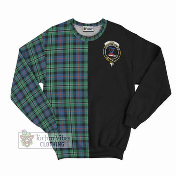 Rose Hunting Ancient Tartan Sweatshirt with Family Crest and Half Of Me Style