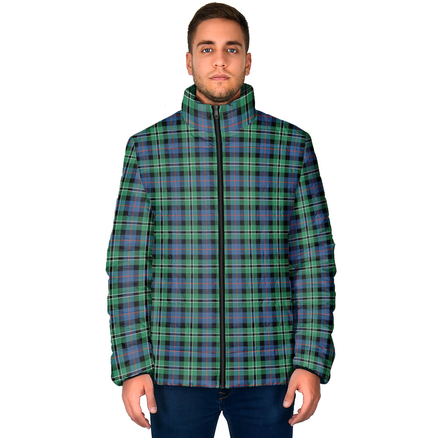 Rose Hunting Ancient Tartan Padded Jacket - Tartan Vibes Clothing