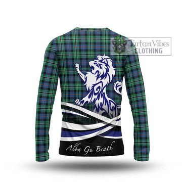 Rose Hunting Ancient Tartan Long Sleeve T-Shirt with Alba Gu Brath Regal Lion Emblem