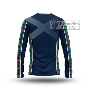 Rose Hunting Ancient Tartan Long Sleeve T-Shirt with Family Crest and Lion Rampant Vibes Sport Style