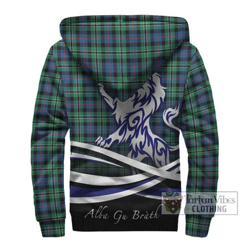 Rose Hunting Ancient Tartan Sherpa Hoodie with Alba Gu Brath Regal Lion Emblem