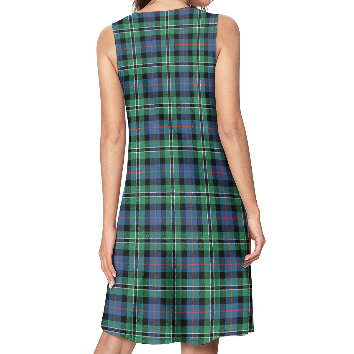 Rose Hunting Ancient Tartan Womens Casual Dresses - Tartanvibesclothing