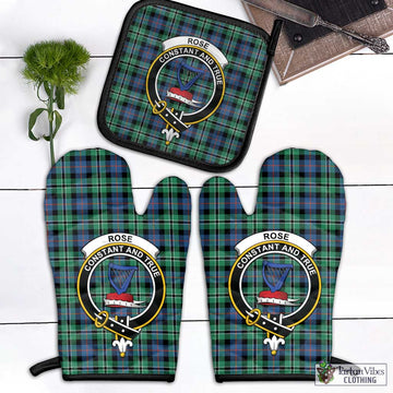 Rose Hunting Ancient Tartan Combo Oven Mitt & Pot-Holder with Family Crest