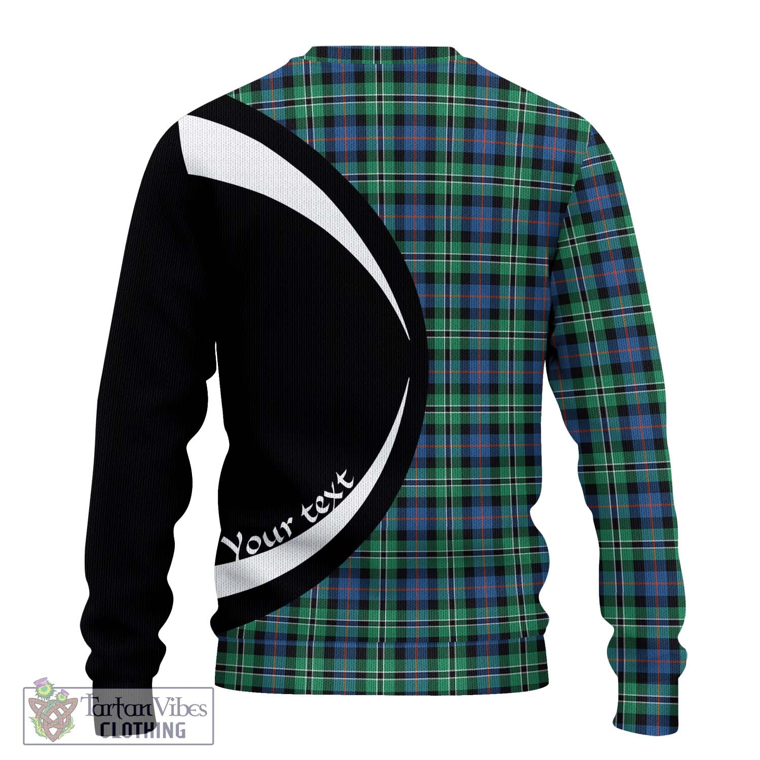 Rose Hunting Ancient Tartan Knitted Sweater with Family Crest Circle Style - Tartan Vibes Clothing