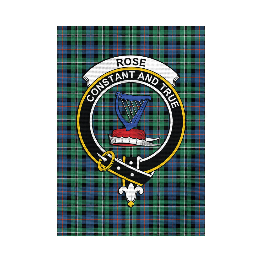 Rose Hunting Ancient Tartan Flag with Family Crest - Tartan Vibes Clothing