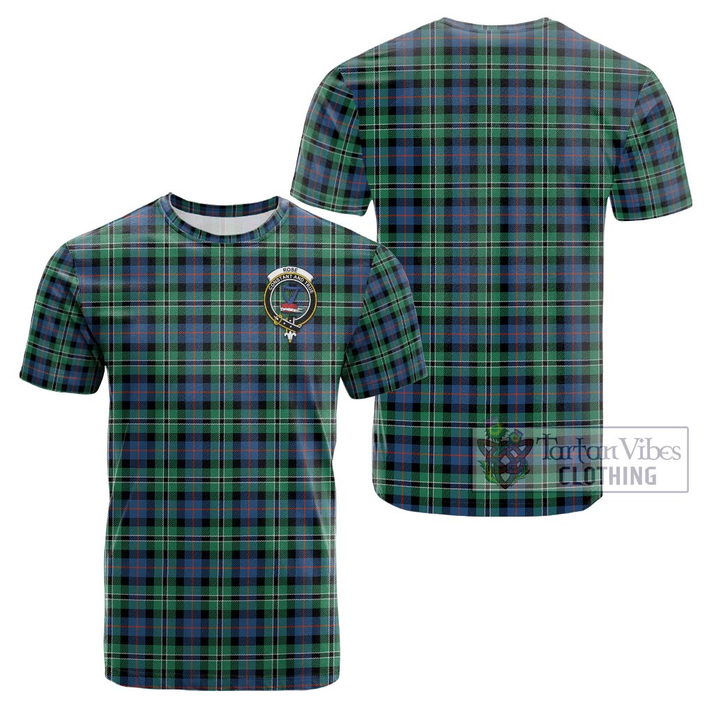 Tartan Vibes Clothing Rose Hunting Ancient Tartan Cotton T-Shirt with Family Crest