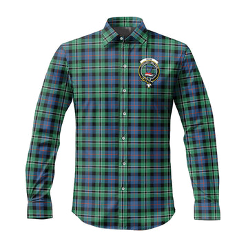 Rose Hunting Ancient Tartan Long Sleeve Button Up Shirt with Family Crest