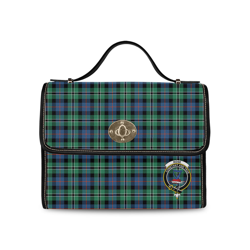 rose-hunting-ancient-tartan-leather-strap-waterproof-canvas-bag-with-family-crest