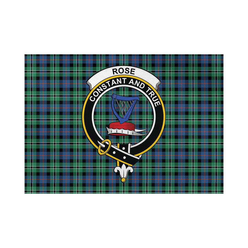 Rose Hunting Ancient Tartan Flag with Family Crest - Tartan Vibes Clothing