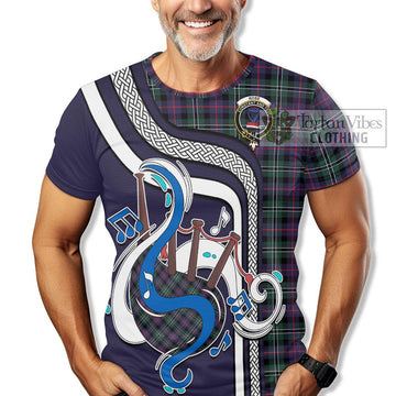 Rose Hunting Modern Tartan T-Shirt with Epic Bagpipe Style