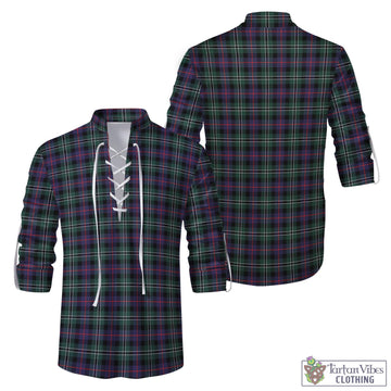 Rose Hunting Modern Tartan Men's Scottish Traditional Jacobite Ghillie Kilt Shirt