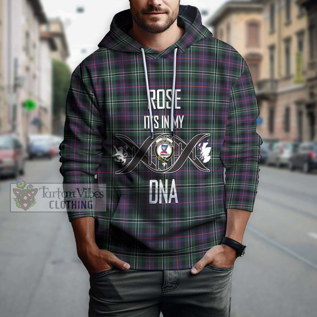 Rose Hunting Modern Tartan Hoodie with Family Crest DNA In Me Style Pullover Hoodie - Tartanvibesclothing Shop