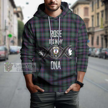 Rose Hunting Modern Tartan Hoodie with Family Crest DNA In Me Style