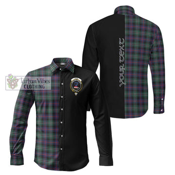 Rose Hunting Modern Tartan Long Sleeve Button Shirt with Family Crest and Half Of Me Style