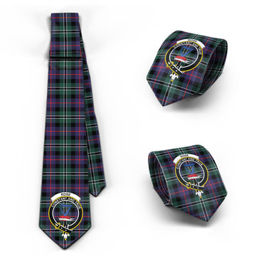 Rose Hunting Modern Tartan Classic Necktie with Family Crest