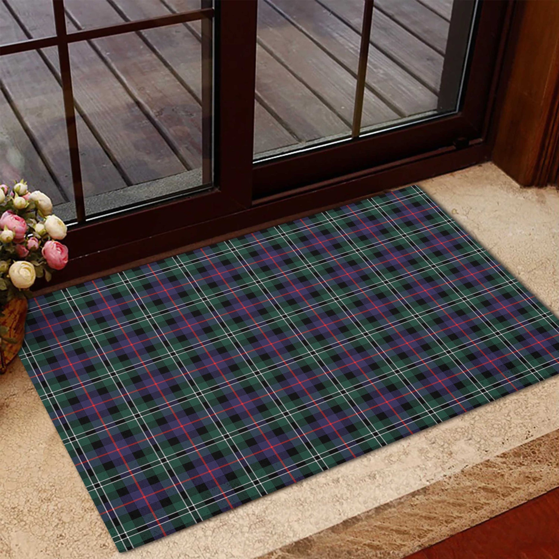 Rose Hunting Modern Tartan Door Mat - Tartanvibesclothing Shop