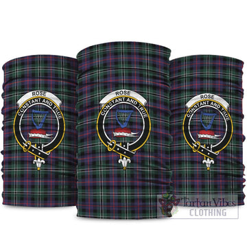 Rose Hunting Modern Tartan Neck Gaiters, Tartan Bandanas, Tartan Head Band with Family Crest