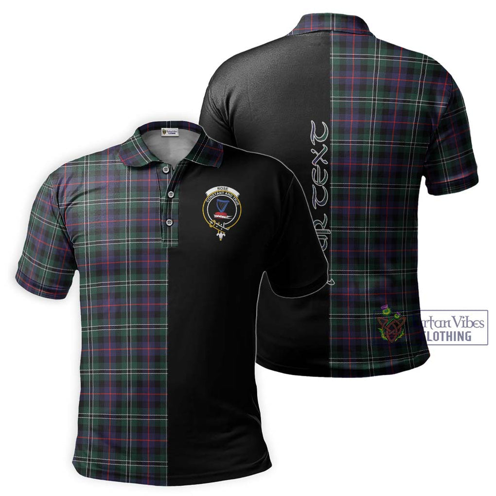 Rose Hunting Modern Tartan Polo Shirt with Family Crest and Half Of Me Style Kid - Tartanvibesclothing Shop