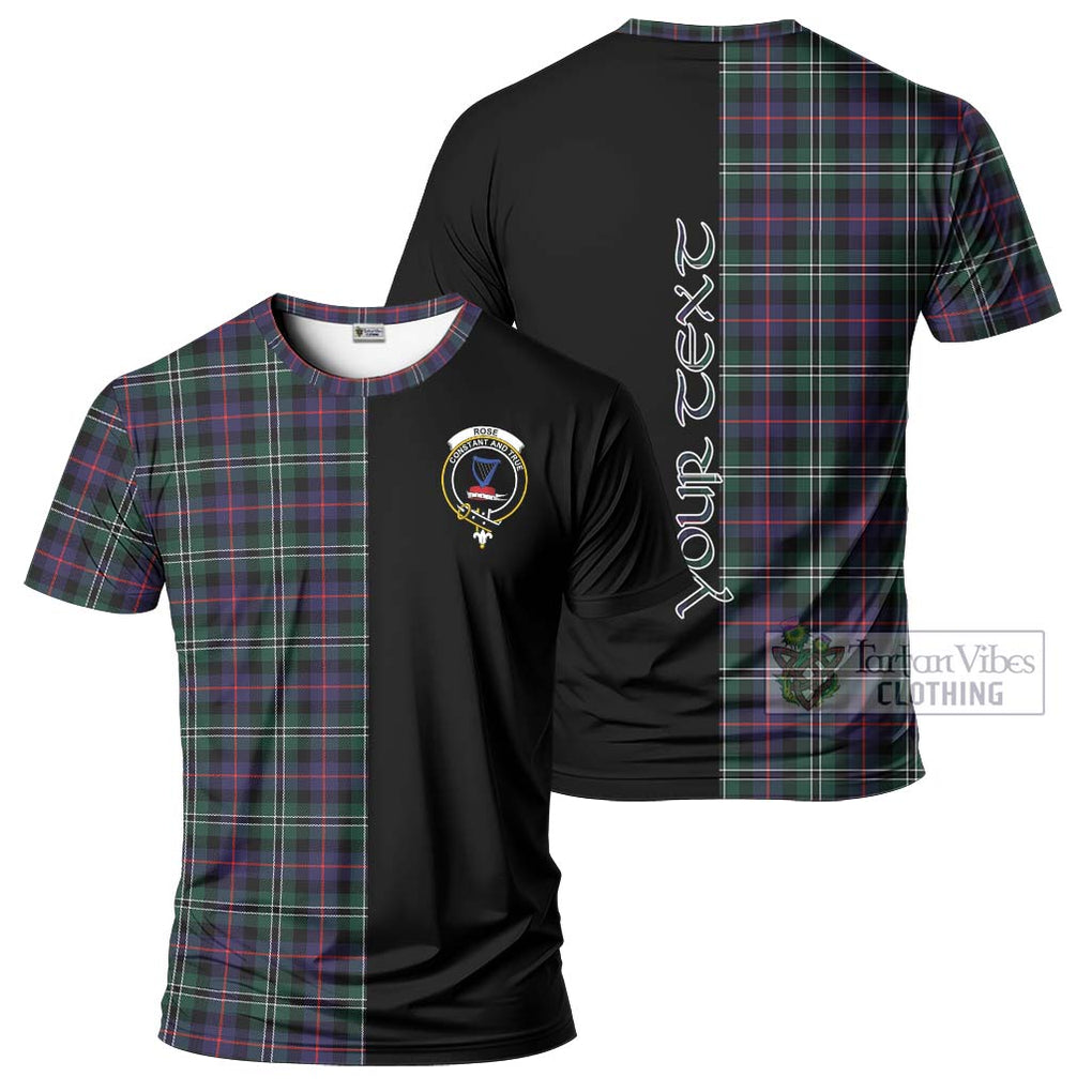 Rose Hunting Modern Tartan T-Shirt with Family Crest and Half Of Me Style Kid's Shirt - Tartanvibesclothing Shop