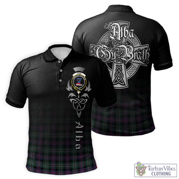 Rose Hunting Modern Tartan Polo Shirt Featuring Alba Gu Brath Family Crest Celtic Inspired