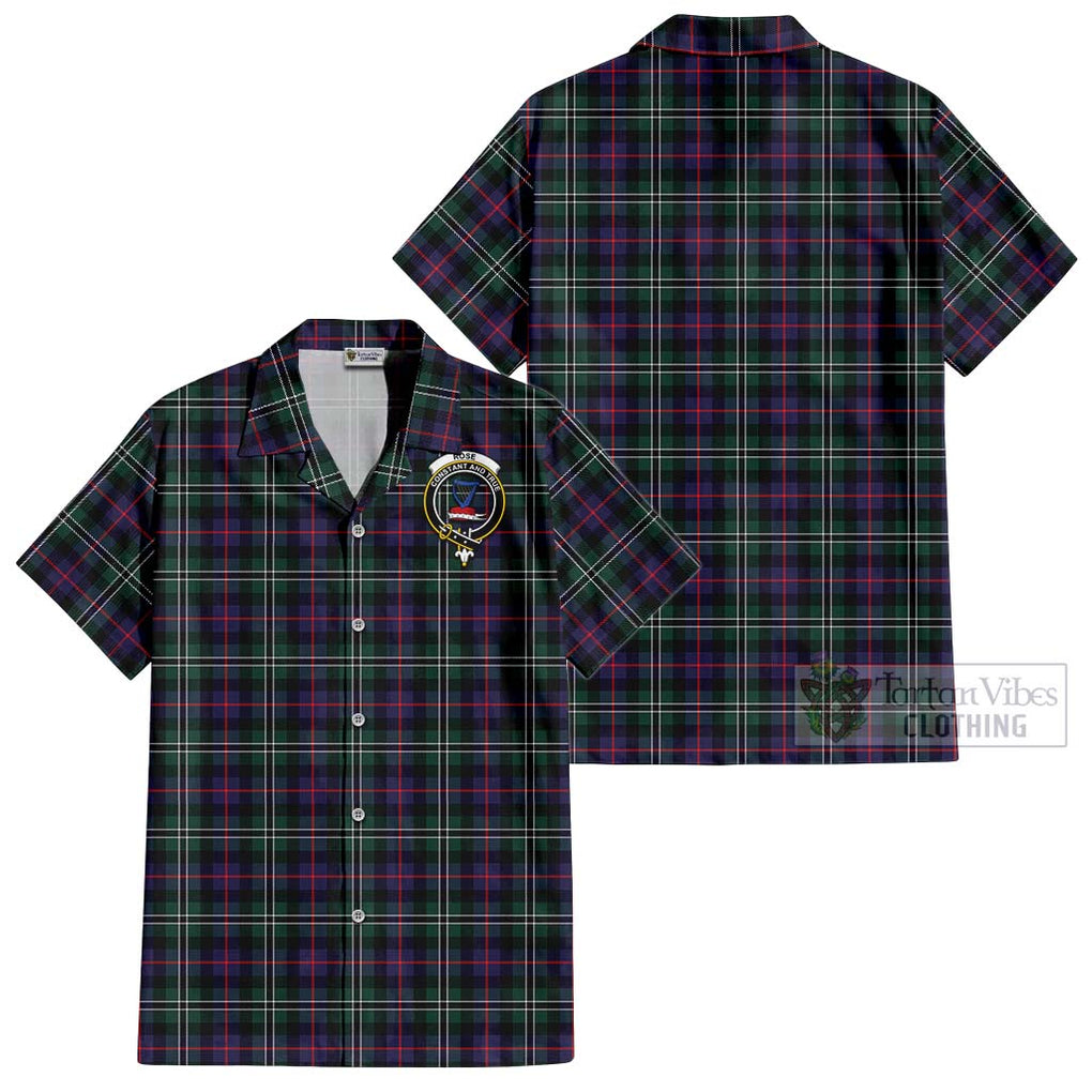 Rose Hunting Modern Tartan Cotton Hawaiian Shirt with Family Crest Kid - Tartan Vibes Clothing