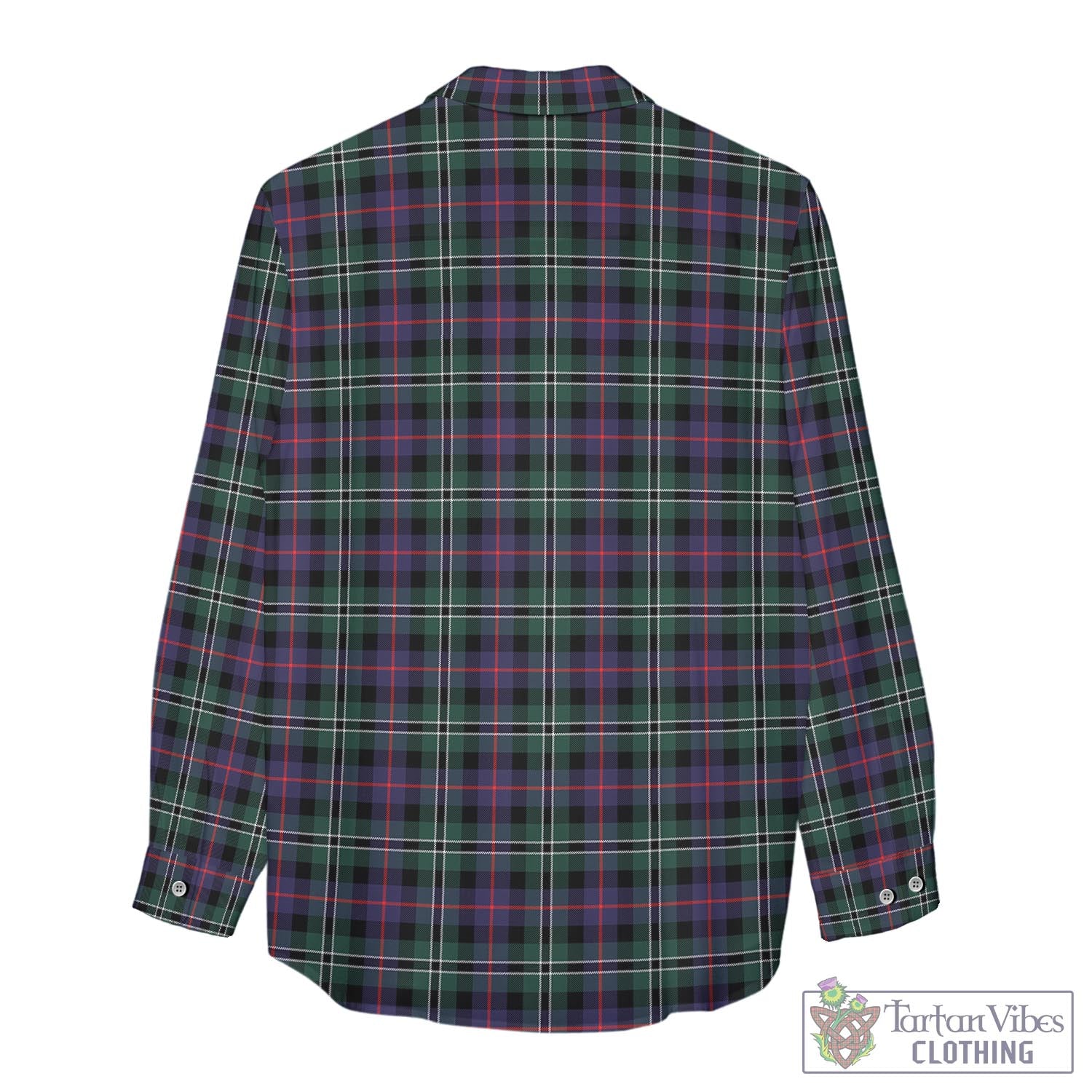 Tartan Vibes Clothing Rose Hunting Modern Tartan Womens Casual Shirt with Family Crest