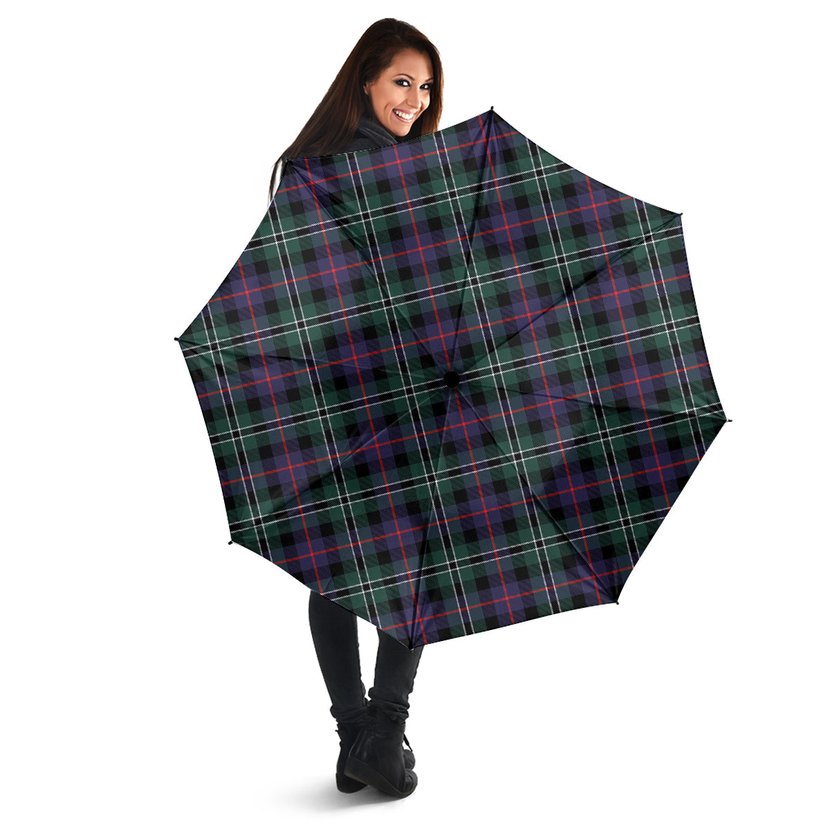 Rose Hunting Modern Tartan Umbrella - Tartanvibesclothing