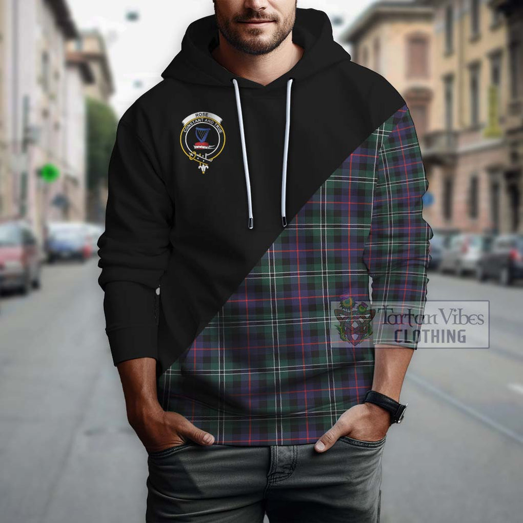 Rose Hunting Modern Tartan Hoodie with Family Crest and Military Logo Style - Tartanvibesclothing Shop