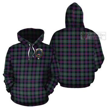 Rose Hunting Modern Tartan Cotton Hoodie with Family Crest