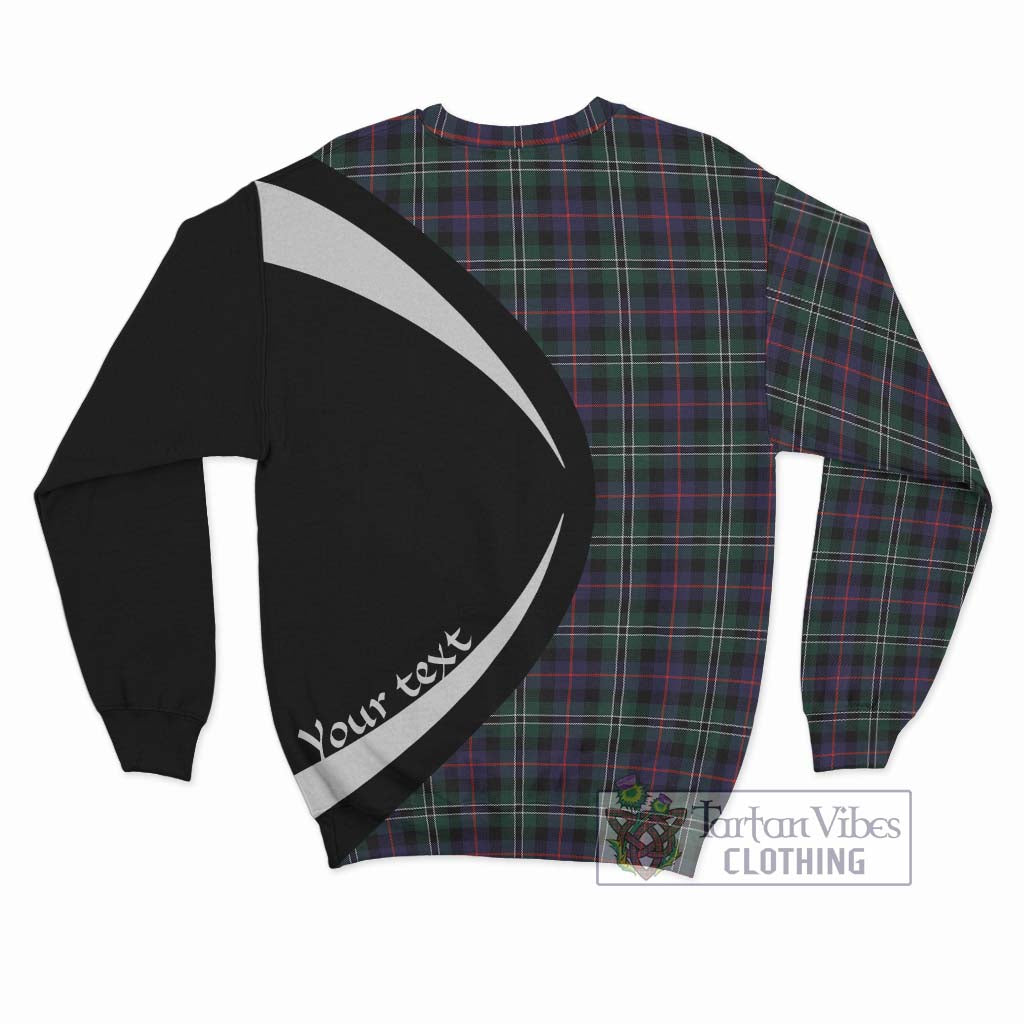 Rose Hunting Modern Tartan Sweatshirt with Family Crest Circle Style - Tartan Vibes Clothing