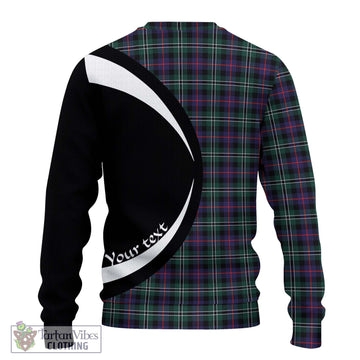 Rose Hunting Modern Tartan Knitted Sweater with Family Crest Circle Style