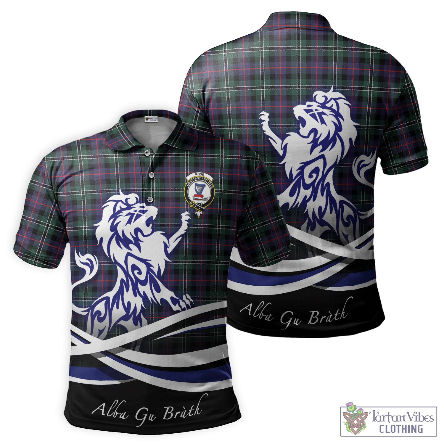 rose-hunting-modern-tartan-polo-shirt-with-alba-gu-brath-regal-lion-emblem