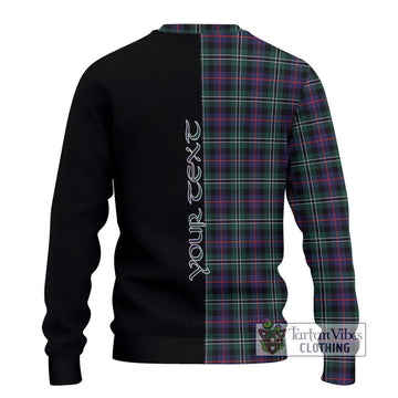 Rose Hunting Modern Tartan Ugly Sweater with Family Crest and Half Of Me Style