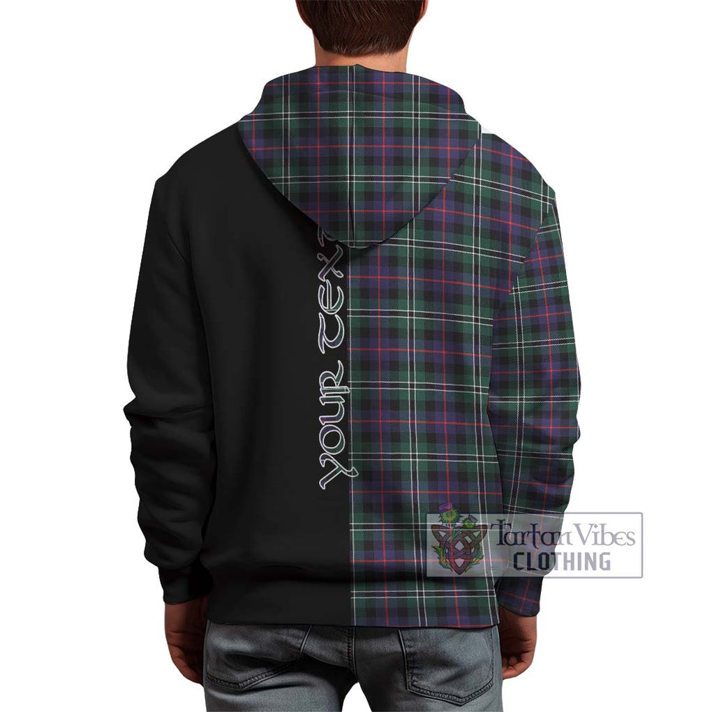 Rose Hunting Modern Tartan Hoodie with Family Crest and Half Of Me Style - Tartanvibesclothing Shop