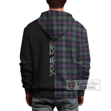 Rose Hunting Modern Tartan Hoodie with Family Crest and Half Of Me Style