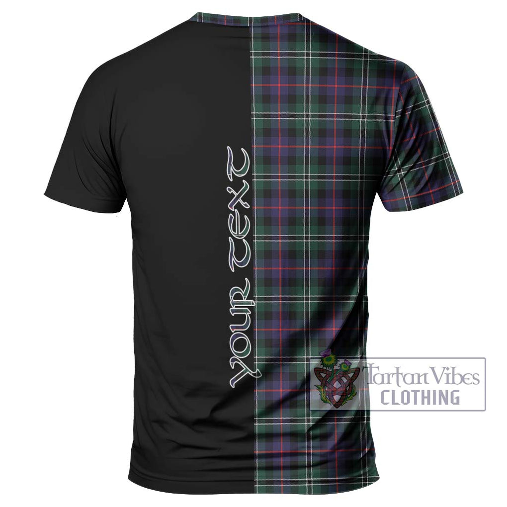 Rose Hunting Modern Tartan T-Shirt with Family Crest and Half Of Me Style - Tartanvibesclothing Shop