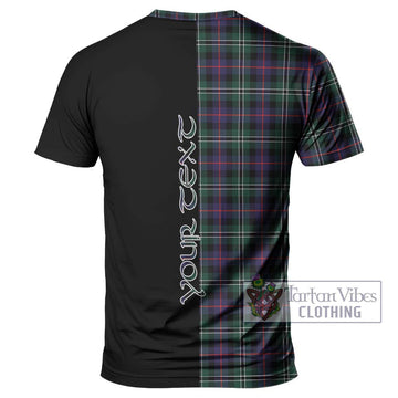 Rose Hunting Modern Tartan T-Shirt with Family Crest and Half Of Me Style