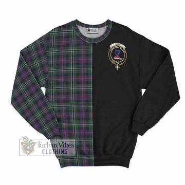 Rose Hunting Modern Tartan Sweatshirt with Family Crest and Half Of Me Style