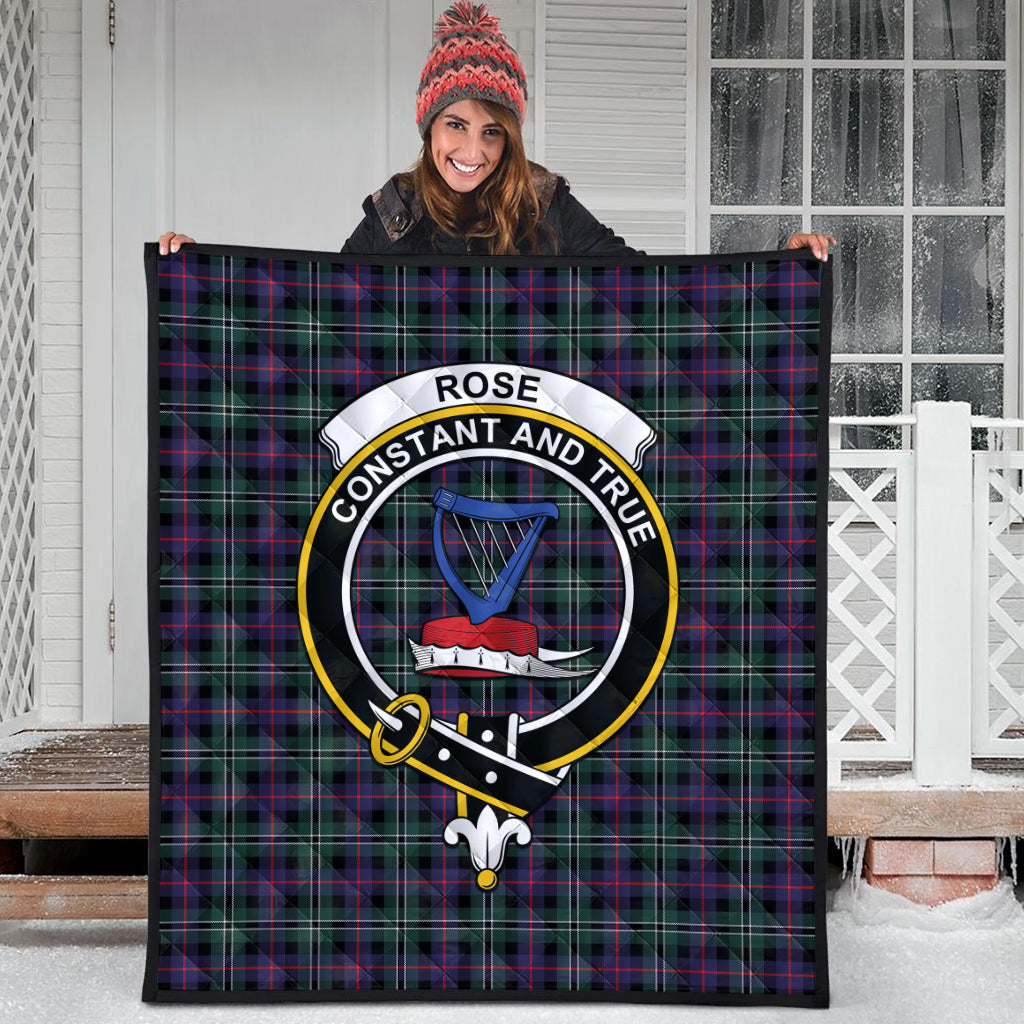 rose-hunting-modern-tartan-quilt-with-family-crest