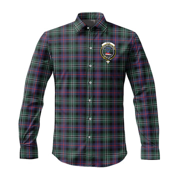 Rose Hunting Modern Tartan Long Sleeve Button Up Shirt with Family Crest