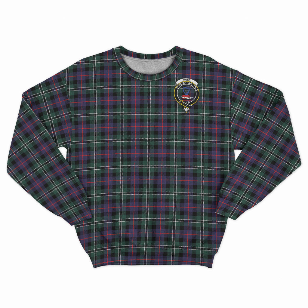 Rose Hunting Modern Tartan Sweatshirt with Family Crest - Tartan Vibes Clothing